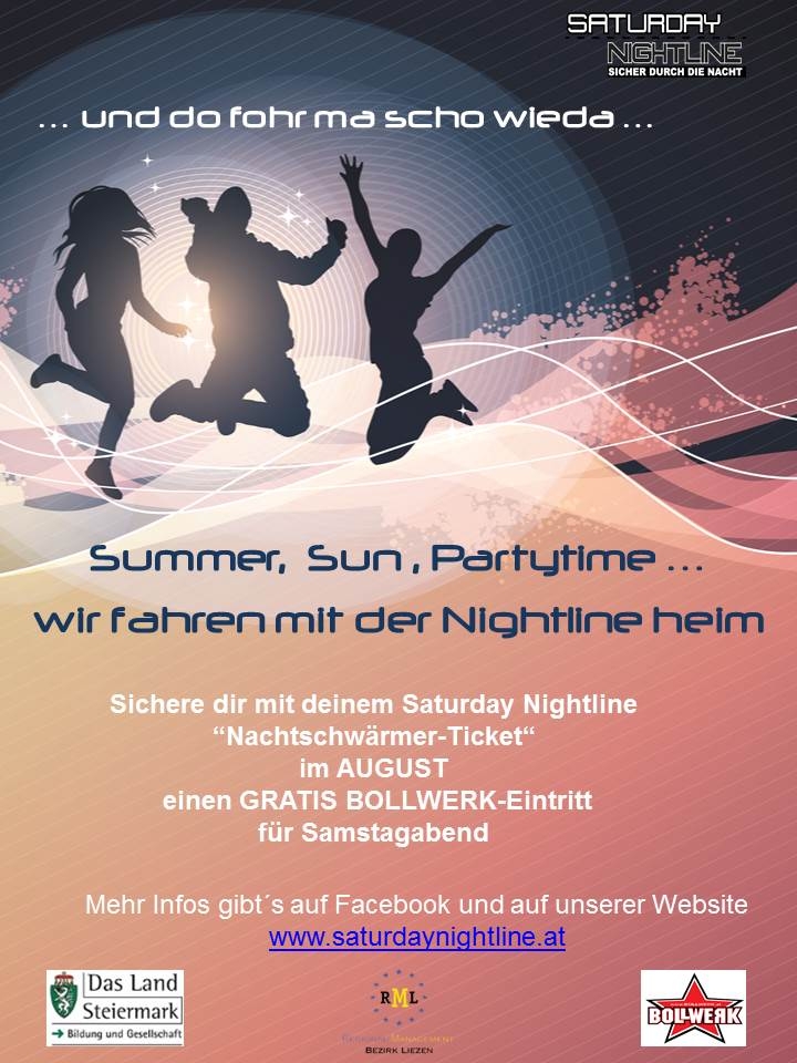Saturday Nightline – Sommeraktion 2015