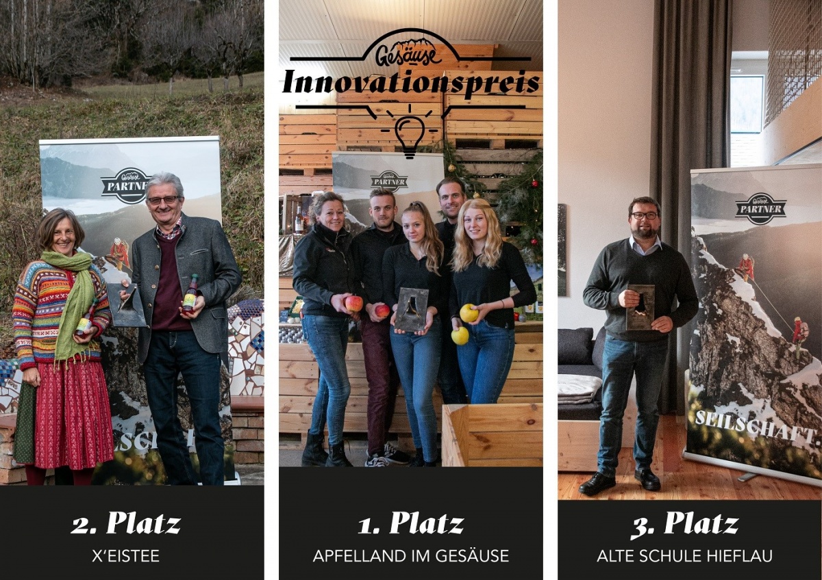 Die GewinnerInnen des 2. Gesäuse Innovationspreises 2020