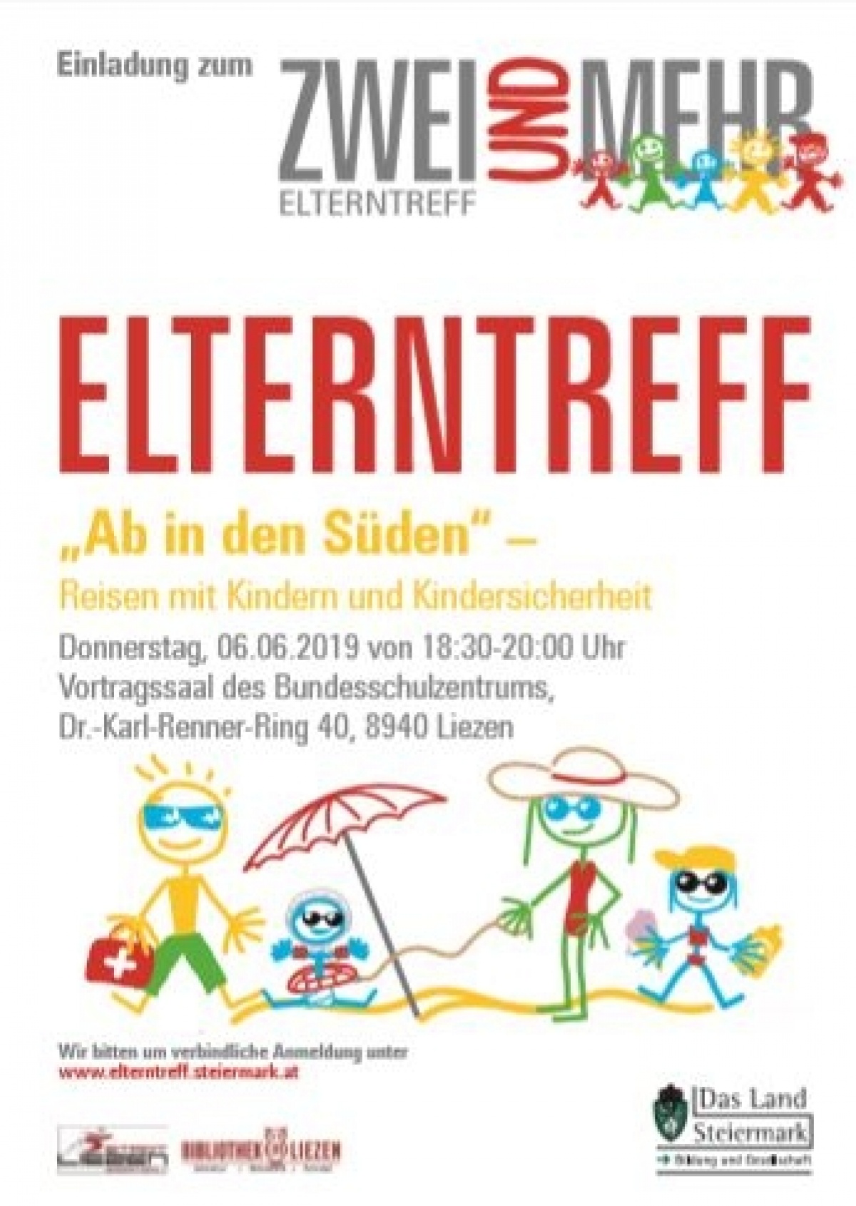 Elterntreff am 6. Juni in Liezen – "Ab in den Süden"